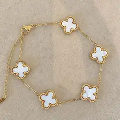 GENERICO - Pulsera VC trébol blanco - Naif Jewelry Peru