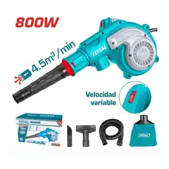 TOTAL TOOLS - Sopladora aspiradora 800w + Accesorios TOTAL - TB8036