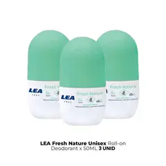 GENERICO - Lea Fresh Nature Unisexroll On Deodorant x50ml 3 Unid