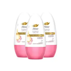 DOVE - Desodorante Antitranspirante Roll On Tono Uniforme 50ml 3 Unid