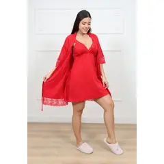 KYM MULTIUSOS - CONJUNTO BATA MUJER DE ALGODÓN