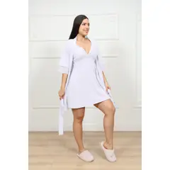 KYM MULTIUSOS - CONJUNTO BATA MUJER DE ALGODÓN