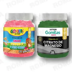 GENERICO - PACK 2 GOMITAS CALCIO NIÑOS + CITRATO DE MAGNESIO ADULTO 260UND