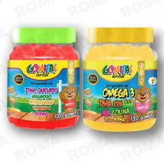 GENERICO - PACK 2 GOMITAS ZINC QUELADO NIÑOS + OMEGA 3 NIÑOS 260 UND