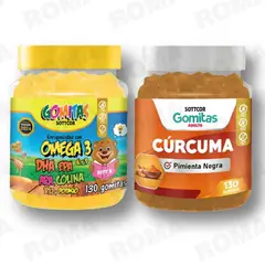 GENERICO - PACK 2 GOMITAS OMEGA 3 NIÑOS + GOMITAS CÚRCUMA 260 UND