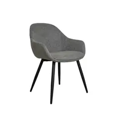 NIHM - Silla de comedor de Tela y Metal Smash Gris Oscuro