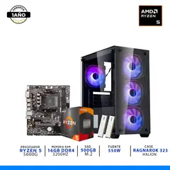 AMD - PC GAMER RYZEN 5 5600GT / 16GB RAM DUAL / 500GB M.2 / CASE FUENTE 550W GAMER