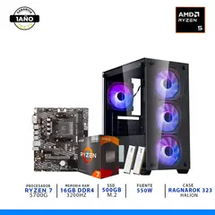 AMD - PC GAMER RYZEN 7 5700G / 16GB RAM DUAL / 500GB M.2 / CASE FUENTE 550W GAMER