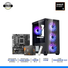 AMD - PC GAMER RYZEN 5 8500G / 16GB RAM DDR5 / 500GB M.2 / CASE FUENTE 550W GAMER