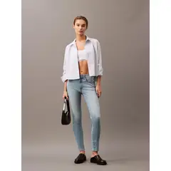 CALVIN KLEIN - JEAN ORIGINAL SKINNY MID RISE MARBL