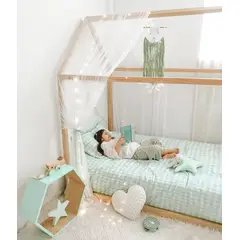 GENERICO - Cama Casita Montessori 1.5 Plazas
