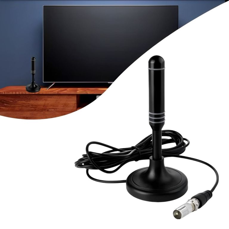 Antena TV Digital HD Omnidireccional 360 con Base Magnética