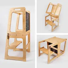 GULI GULI - TORRE DE APRENDIZAJE 3 EN 1 DE MADERA PARA NIÑOS