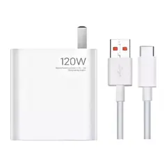 XIAOMI - Cargador Carga Rápida 120W Cable USB-C Blanco