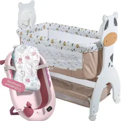 EBABY - Cuna Mecedora Eléctrica Aura BEIGE + Tina plegable cojín R