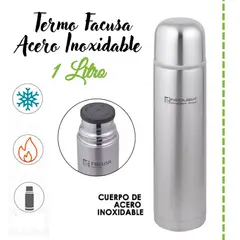 FACUSA - Termo Acero Inoxidable 1 Lt