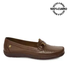 VIALE - Zapato Mocasín Casual DOM-2502 Marron Cuero