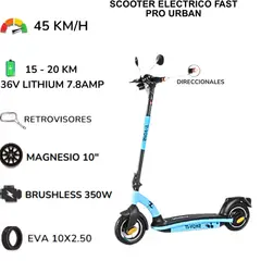 GENERICO - SCOOTER ELECTRICO FAST PRO URBAN DE 36V MOTOR 350W