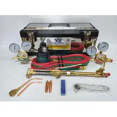 GENERICO - Kit Oxicorte Equipo de Soldadura y Corte Industrial con Maletín Weldwell + Accesorios