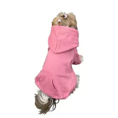 MARC - Ropa De Mascota Polera Con Capucha Color Palo Rosa Talla 0