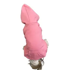 MARC - Ropa De Mascota Polera Con Capucha Color Palo Rosa Talla 03