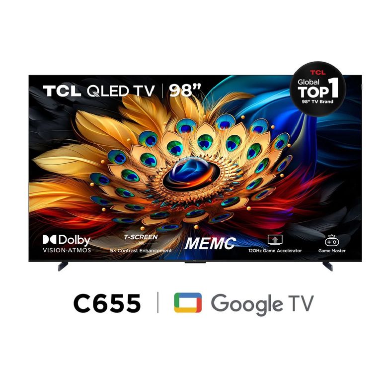 TELEVISOR 98 GOOGLE TV 98C655 QLED 4K ULTRA HD SMART TV