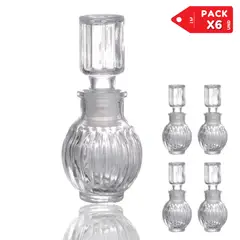 INSPIRA - Frasco de Aceite Vinagre Especias Whisky de Vidrio 150ml Pack x6
