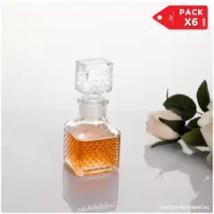 INSPIRA - Frasco de Aceite Vinagre Especias Whisky de Vidrio 150ml Pack x6