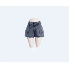 GENERICO - SHORT JEAN DE ESTRELLAS MUJER EN PLOMO