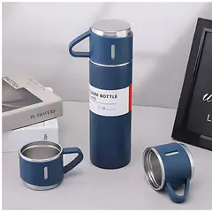 GENERICO - Termo vacum de acero inoxidable de 500 ml azul