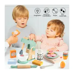 GENERICO - Set Batidora de Madera Educativa para niños