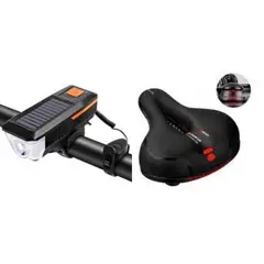 GENERICO - SILLIN ANTIPROSTÁTICO MTB MAS LUZ SOLAR RECARGABLE BICI