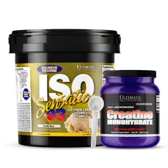 ULTIMATE NUTRITION - Iso Sensation 93 5 LB - Vainilla Bean + Creatina 1 kg + Shaker + Scoop