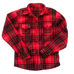 RED CARROT - Camisa de franela rojo y negro a cuadros