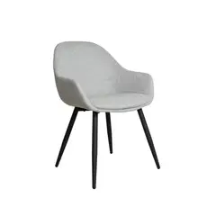 NIHM - Silla de comedor de Tela y Metal Smash Gris