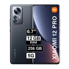 XIAOMI - Celular 12 Pro 5G 12GB Ram 256GB 50MP + 50MP + 50MP, frontal 32MP, 6.73" Pulg Gray