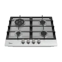 MIDEA - Cocina Empotrable 24" (60 cm) 4 Quemadores Acero Inoxidable