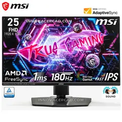 MSI - Monitor Gaming G255PF E2 24.5 Full HD Fast IPS 180Hz, 1ms, Pivot