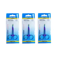 GENERICO - Mystyle Tijera Manicure Tornasol 3 Unid