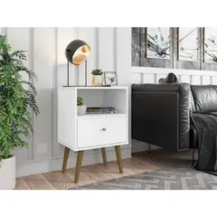 VENTITAS HOME - Velador Vintage 1 Cajón Color Blanco