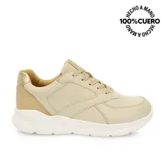 VIALE - Zapatilla Casual JONA-2501 Vainilla Cuero