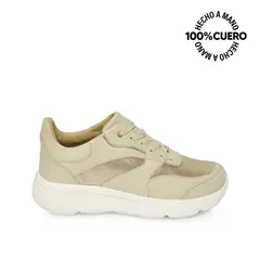 VIALE - Zapatilla Casual REC-2502 Marfil Cuero