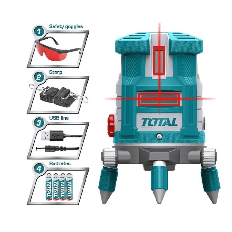 NIVEL LÁSER TOTAL AUTONIVELANTE 5 LINEAS 0-30M TLL306505