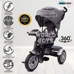 EBABY - Triciclo Guiador 3 En 1 «ZOE» Gray