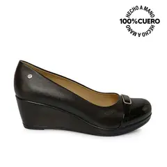 VIALE - Zapato Reina Casual LINDA-2521 Negro Cuero