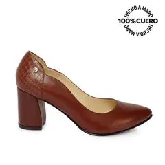 VIALE - Zapato Reina Vestir TATI-2520 MarrónClaro Cuero