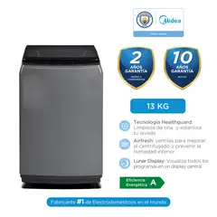 MIDEA - Lavadora Automática Carga Superior 13kg Gris