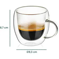 GENERICO - Taza doble pared 250 ml por UNIDAD