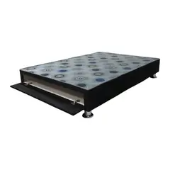 MUEBLES MACRUMO - Cama tapizada con sabanera King Plz - Color negro