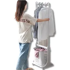 ELMEJORPRECIO - Estante Organizador de Lavandería con Perchero